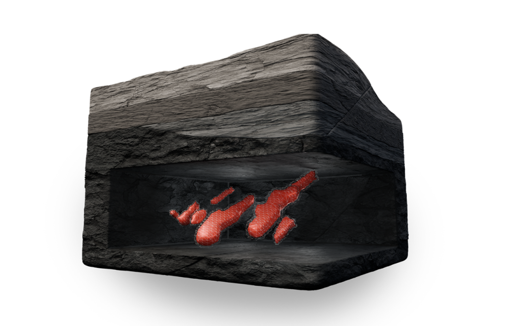 Ideon muon detectors are positioned in connected arrays beneath or next to the target zone, imaging upwards to cover millions of cubic metres of earth.